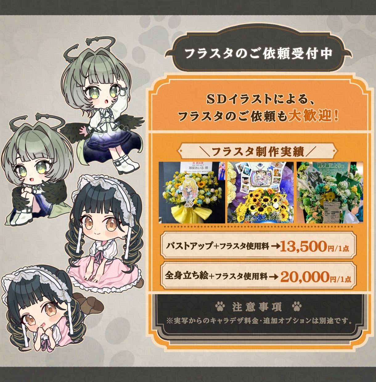 最短3~7日納品！可愛いSDイラストを制作します ★ちびキャラ/デフォルメ/TRPG/配信/フラスタ/グッズ イメージ5