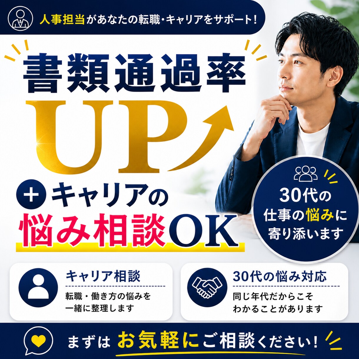 人事担当が履歴書添削＆キャリア相談します 人事目線で“通る書類”と“納得できる選択”をサポートします イメージ1