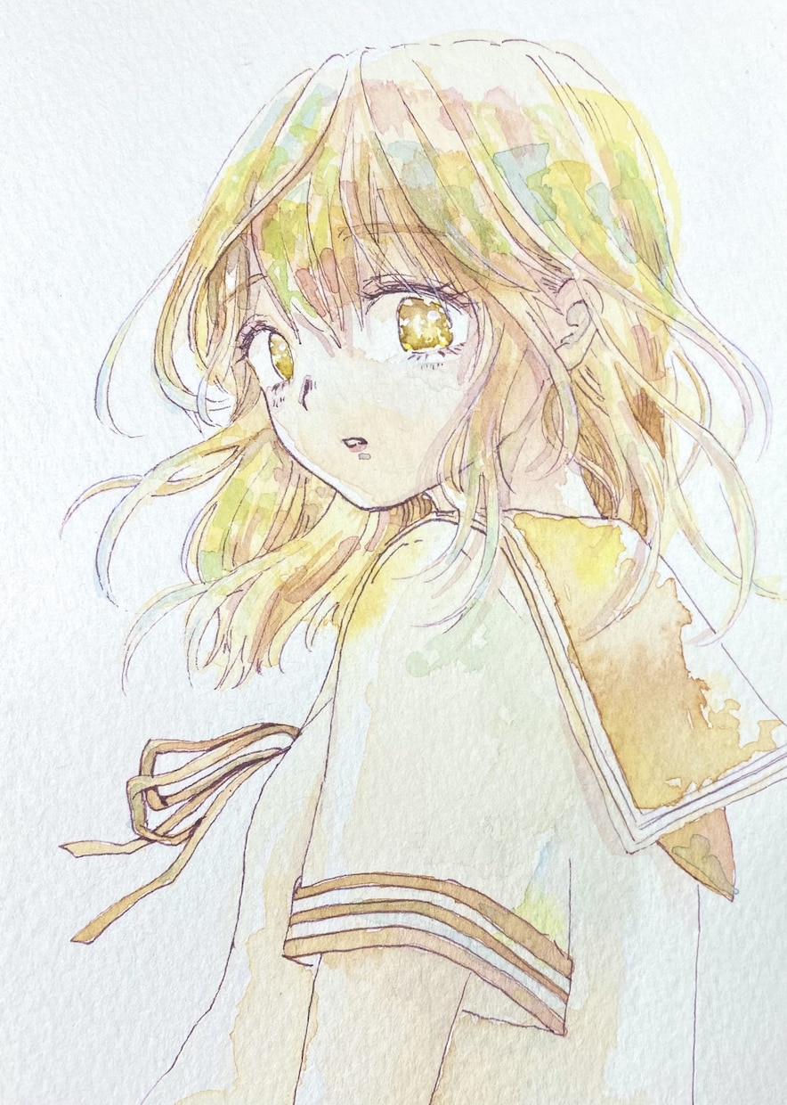 柔らかくて可愛い女の子描きます アナログイラストの温かみが好きな人へ イメージ5