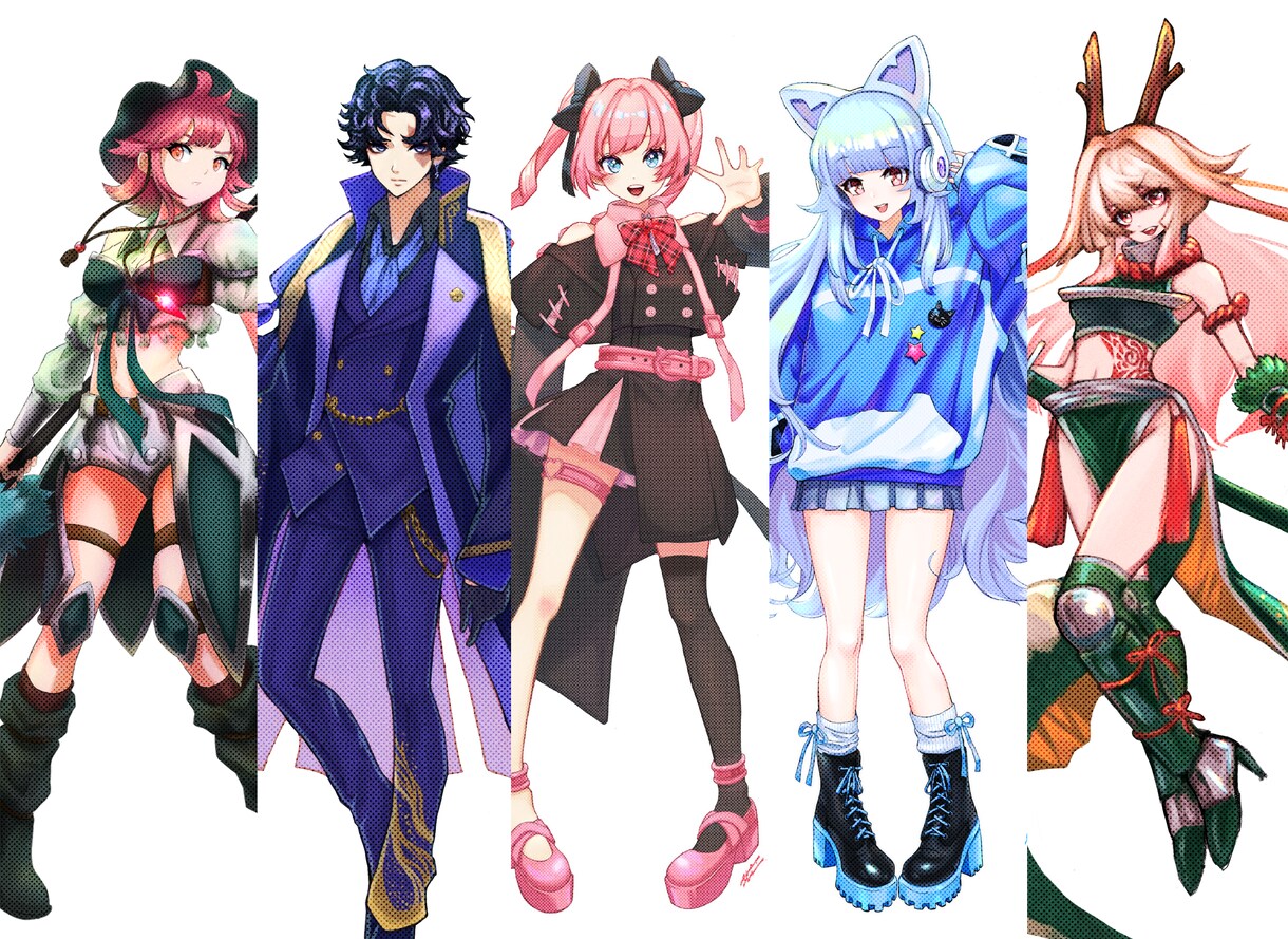 クオリティの高いキャラクター立ち絵制作いたします Vtuber立ち絵、IRIAM用のキャラクターイラスト！ イメージ1