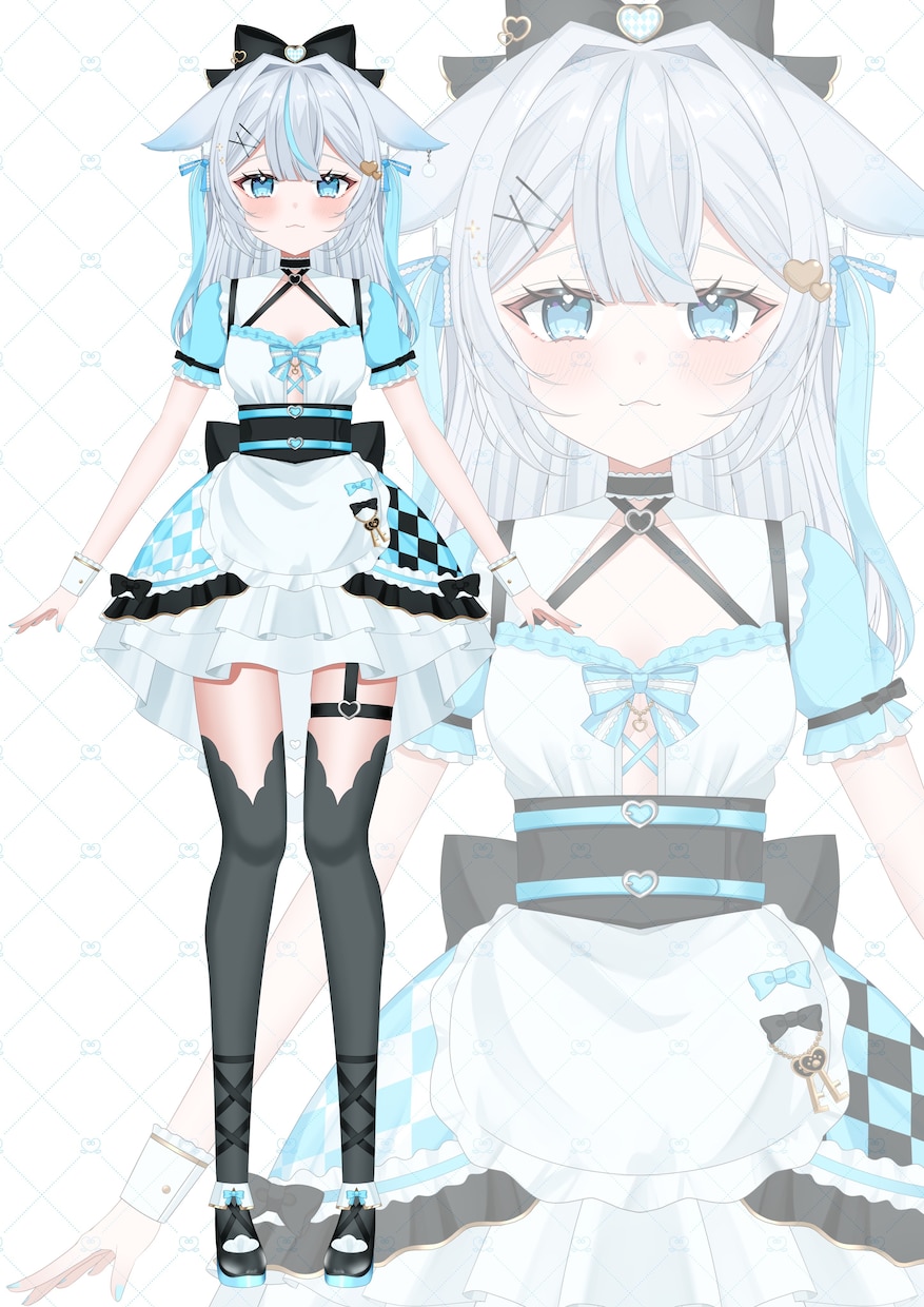 可愛いVTuberの立ち絵を制作いたします 可愛い女の子のLive2D用パーツ分け立ち絵 イメージ2