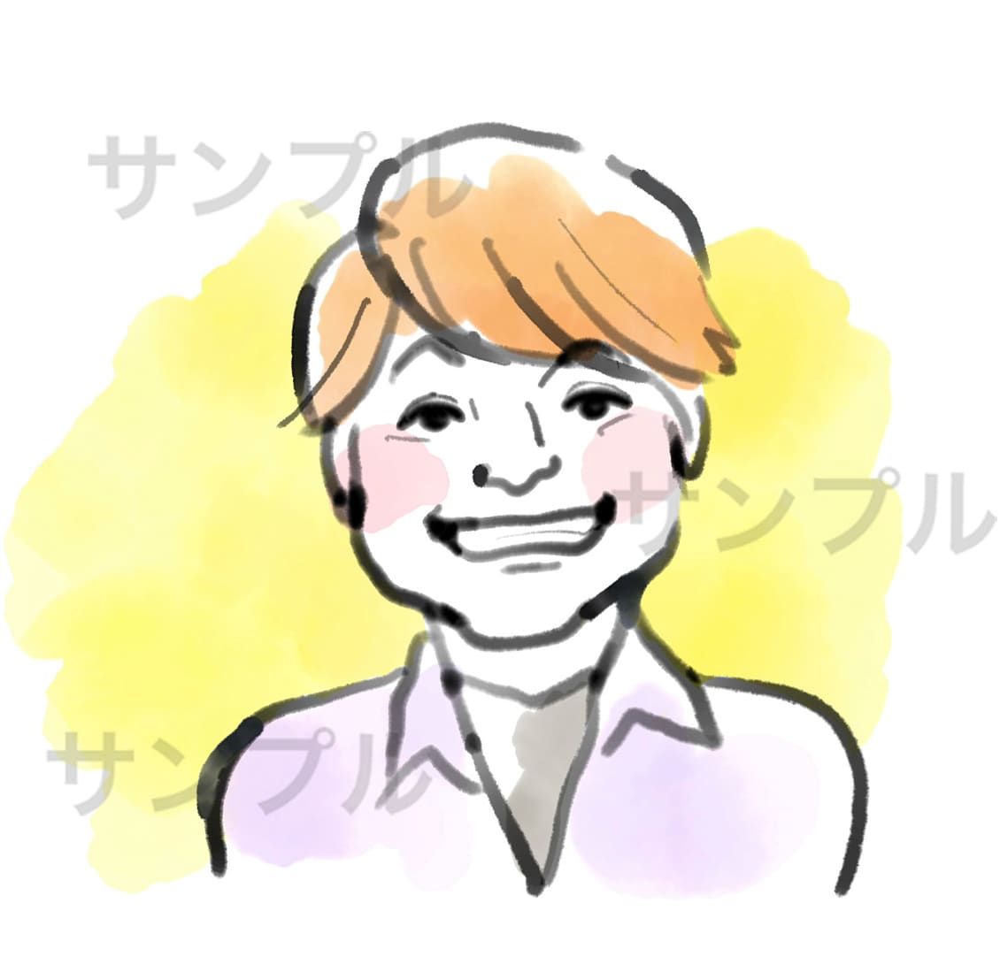 筆タッチ風の味のある似顔絵作成します アイコン、記念日のプレゼント、サイトや広告に使用など イメージ4