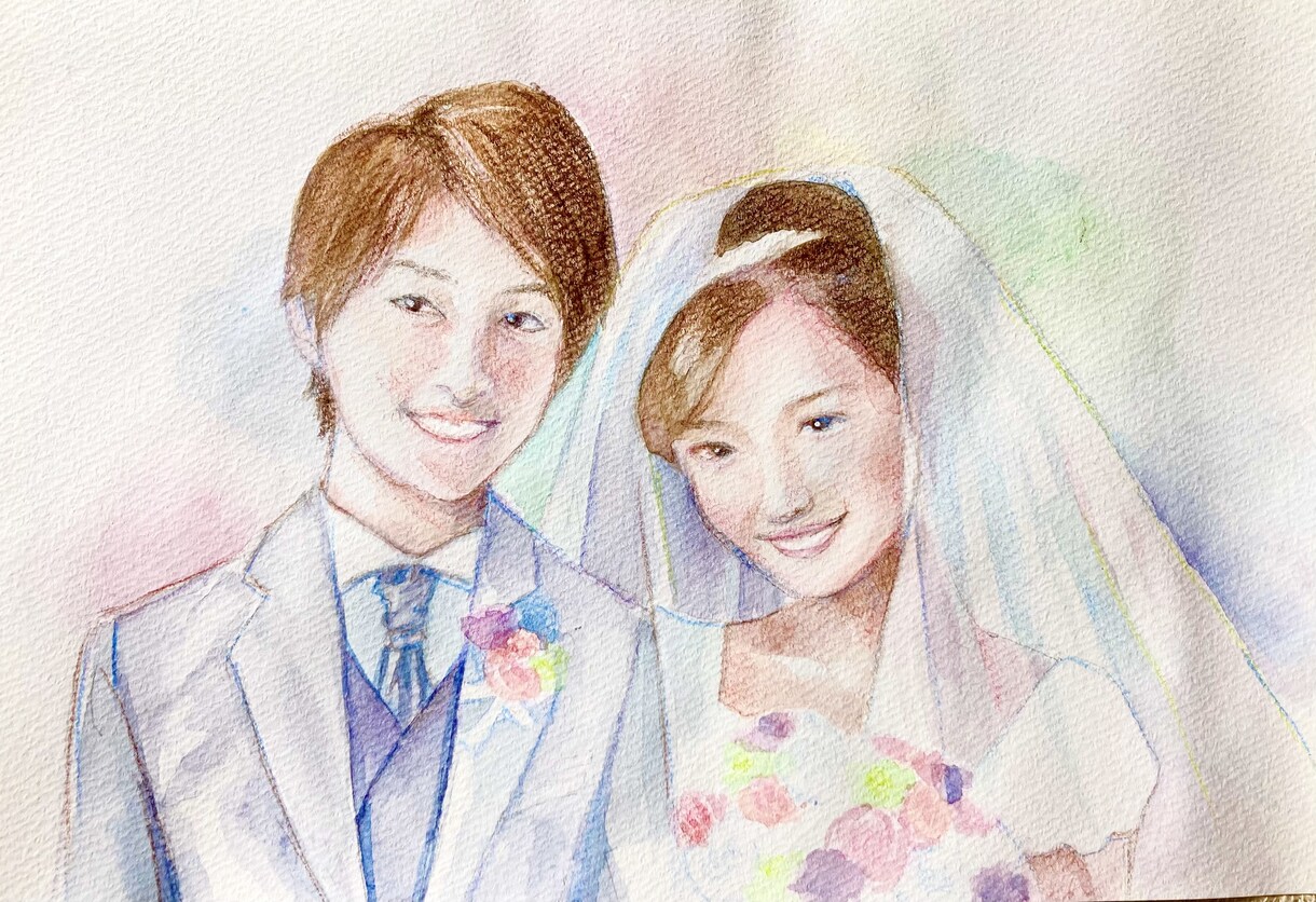 記念やプレゼントに◎！素敵な似顔絵をお描きします お写真をもとに、美しい色彩で思い出に残る一枚を残しませんか？ イメージ3