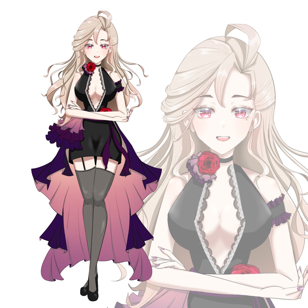 キャラデザ込!!立ち絵制作します 女の子、男の子どちらも制作可能です イメージ4