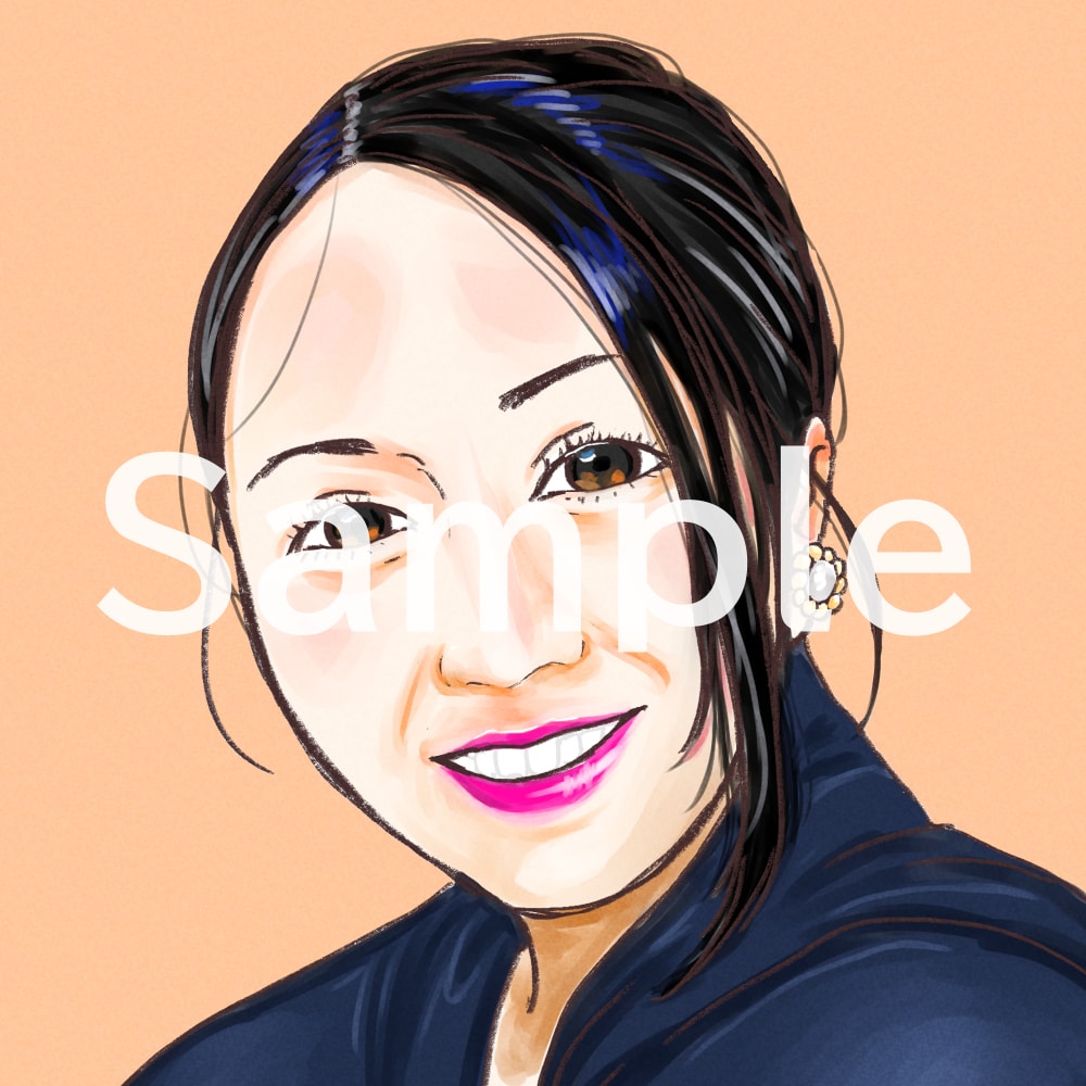 似顔絵風　ブログ・SNS等のアイコン作成します イラストの良さを残しつつ、少しリアルなイラストに仕上げます！ イメージ7