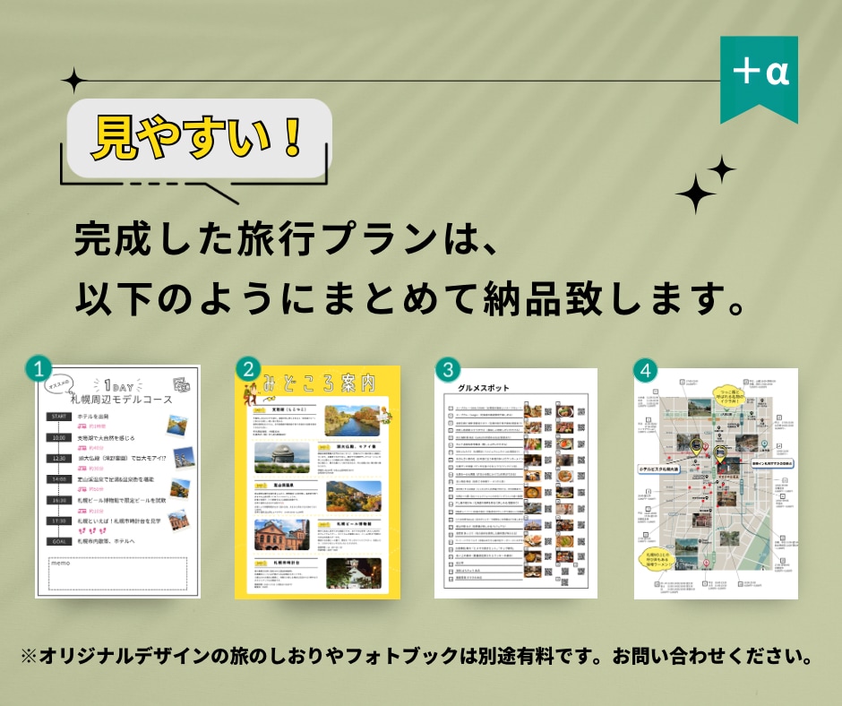 オリジナル旅行プラン考えます 【国内】旅行先でのあなたに合った過ごし方をご提案致します。 イメージ2