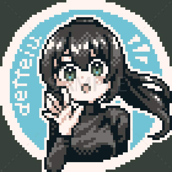 SNS等で使えるドット絵アイコンを作成します 丸でも四角でも両方使える！レトロでかわいいドット絵アイコン イメージ5