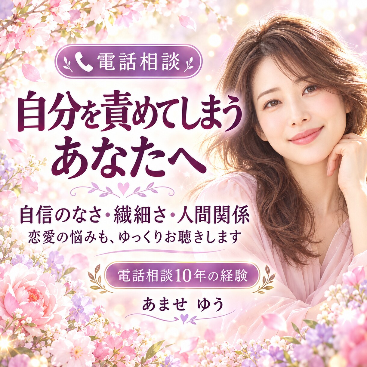 自信のなさや人間関係の悩みを一緒に整理します 電話相談10年の経験。ご希望に応じてタロットも イメージ1