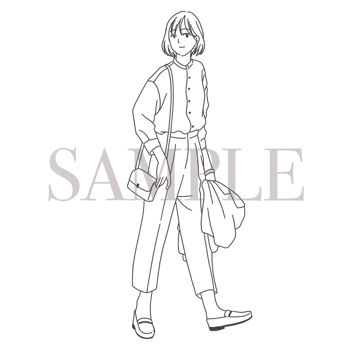 おしゃれでシンプル可愛い線画イラスト描きます 使用場面多数！挿絵や広告におすすめ イメージ3