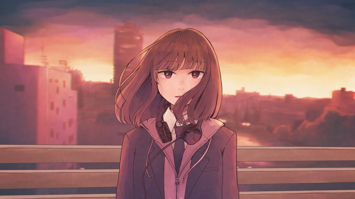 商用OK！MVサムネ・ヘッダー等のイラスト描きます エモいイラストが得意です！背景、人物のみもOK！ イメージ10