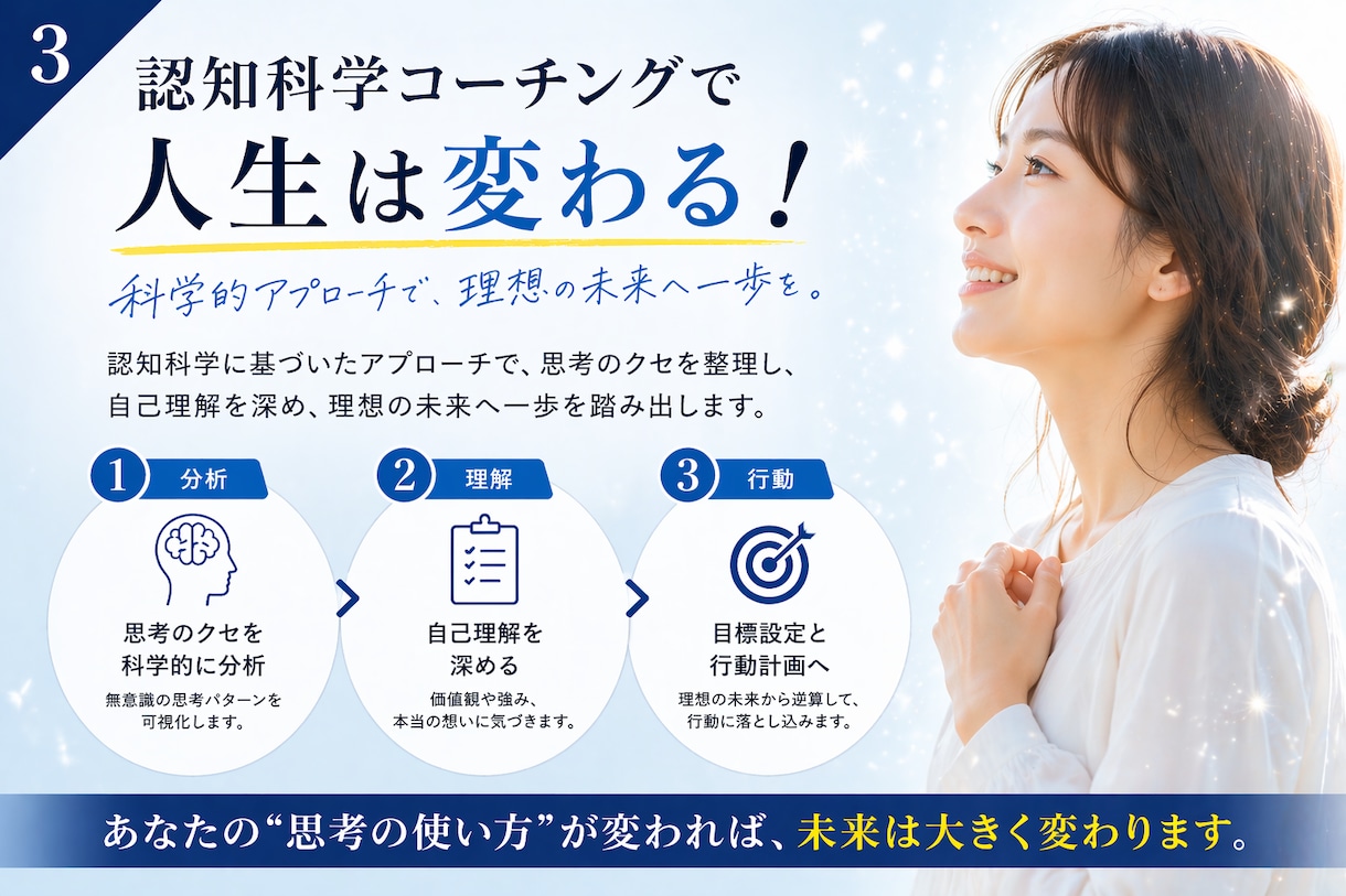 認知科学コーチングで、仕事の迷いを解消します 目標迷子の人必見！自分の強みを理解して、熱狂できる人生に！ イメージ4