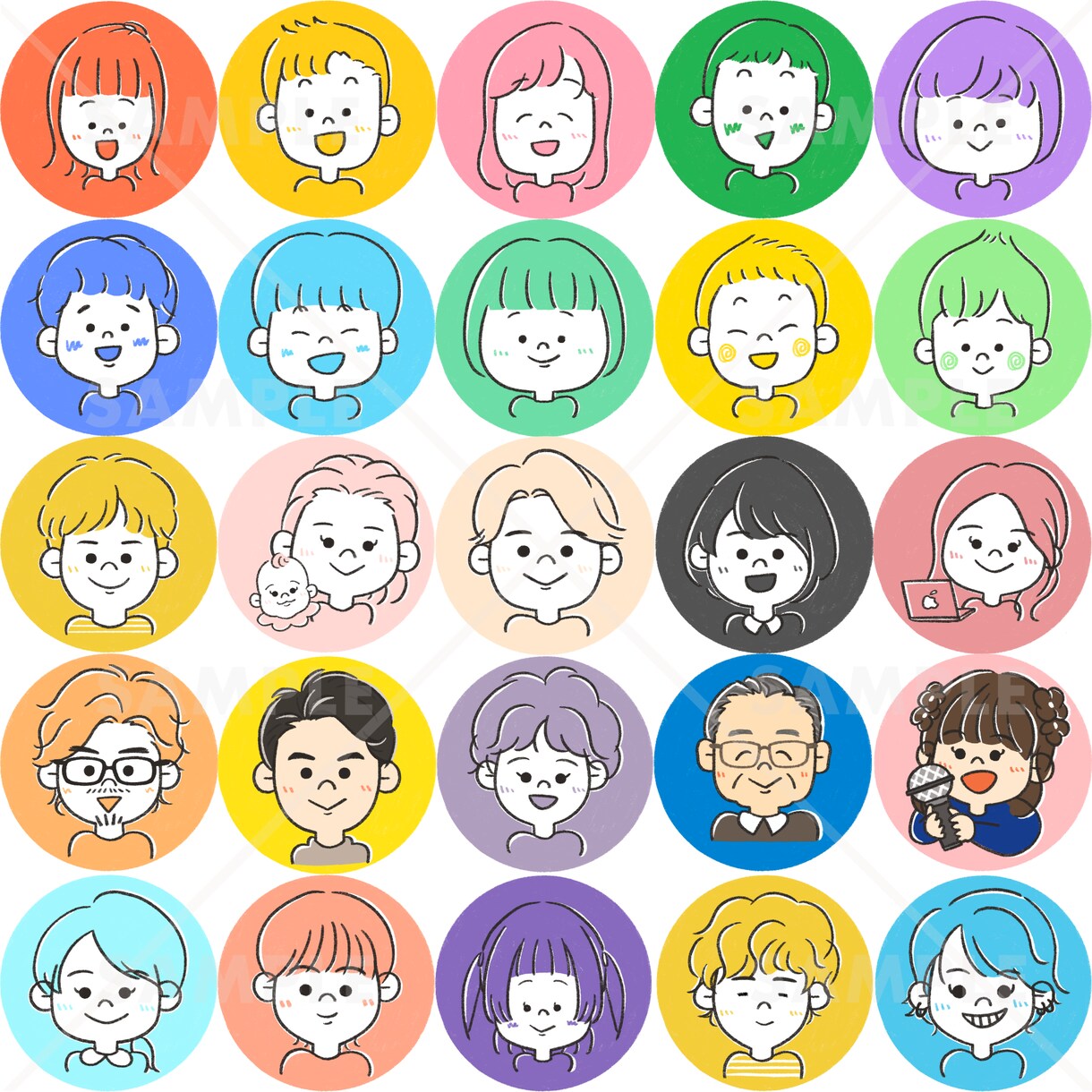 名刺やSNSに◎優しさ伝わる似顔絵アイコン描きます その人らしさを大切に、手描きの温もりを添えて イメージ8