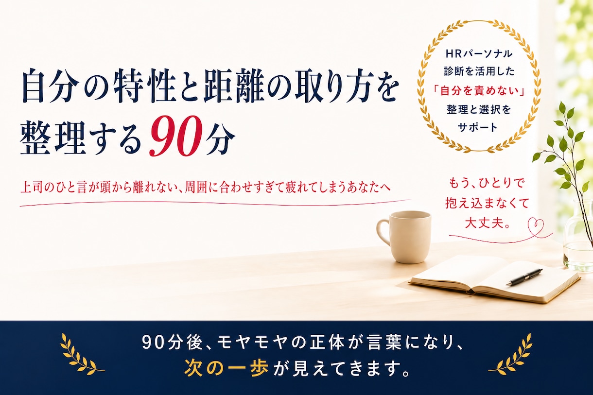 自分の特性と距離の取り方を整理します あなたのコミュニケーションの取り方の特性を可視化します イメージ1