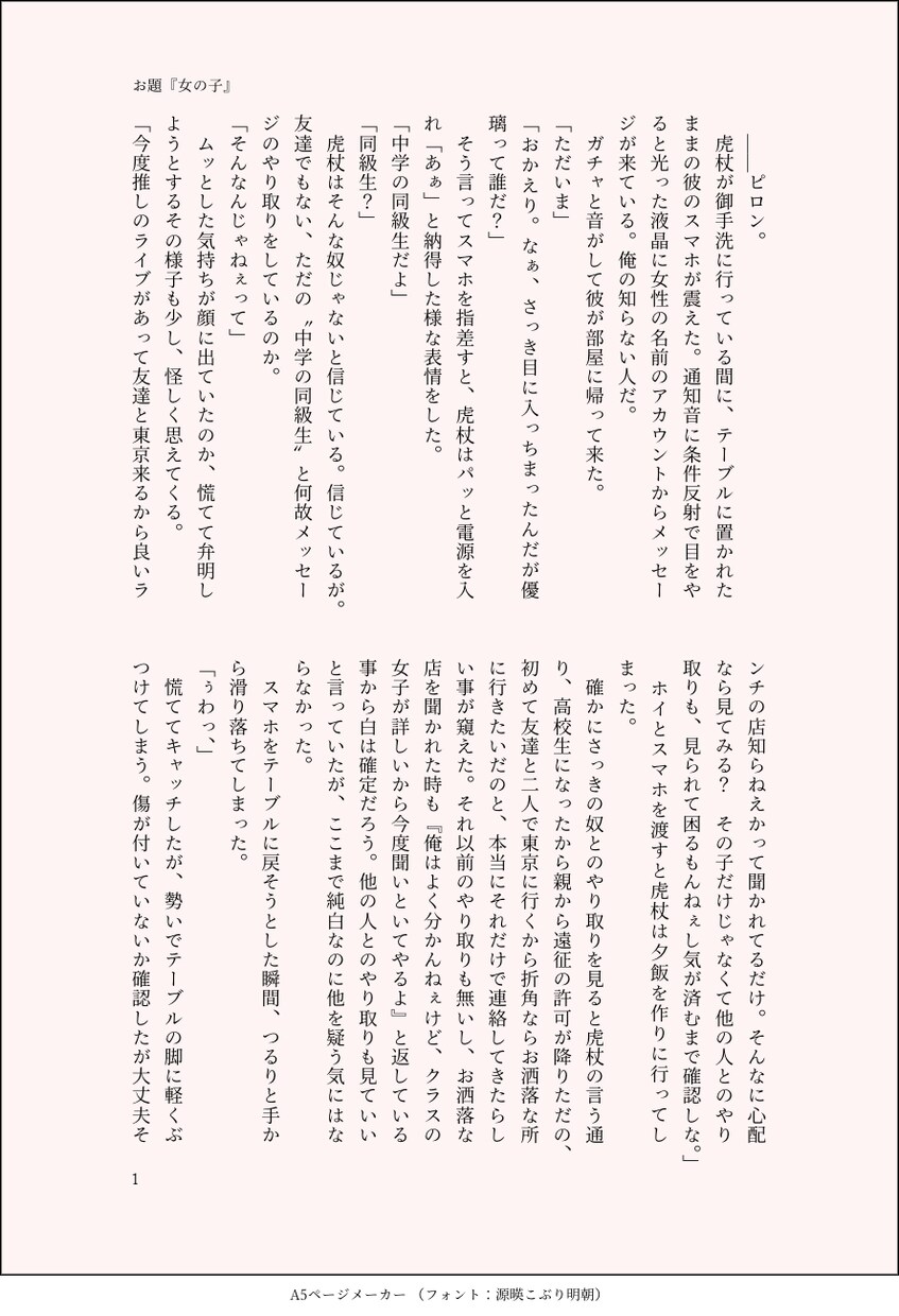 あなただけの二次創作小説執筆します 他では出していない、あなただけの短編二次創作小説を執筆します イメージ1