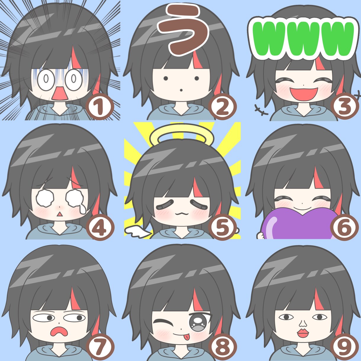Twitch・YouTubeスタンプ制作します 配信などで使えるゆるかわミニキャラです◎ イメージ5