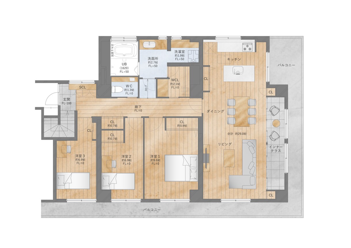 アパート、マンションの間取り作成します 経験豊富な一級建築士が理想のご希望に沿った間取り図を提案 イメージ1