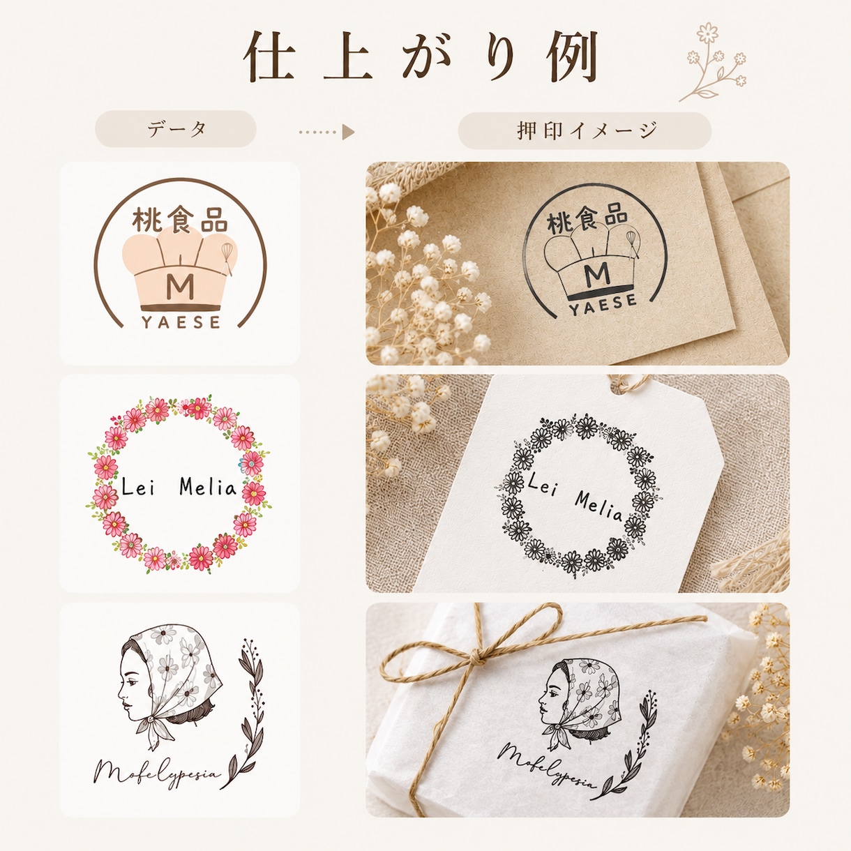 あなたのロゴでオリジナルスタンプ作ります 1秒で乾く！ 発送物やタグにポンと押すだけ！ イメージ5