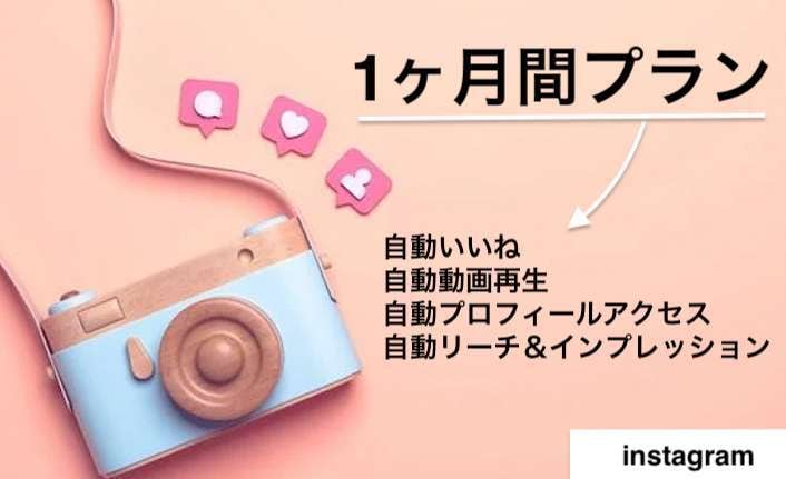インスタグラムの自動いいねなどのプランを提供します 一ヶ月間自動でいいねやプロフィールアクセスをゲットできます イメージ1