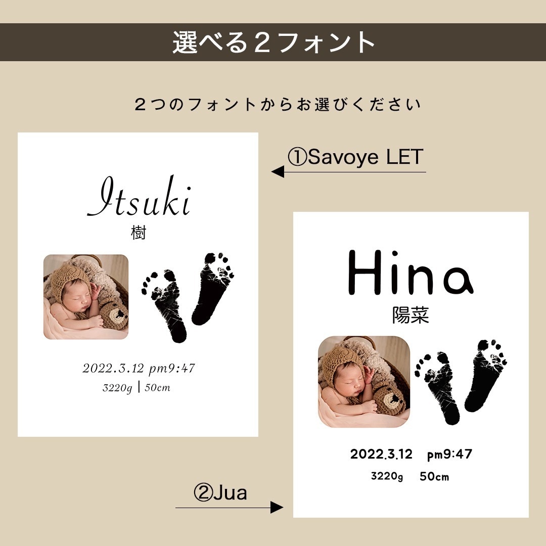 本物のお花を使ったオシャレな命名書お届けします 木製のフレームのガラスに印字をするオシャレなアイテム イメージ4