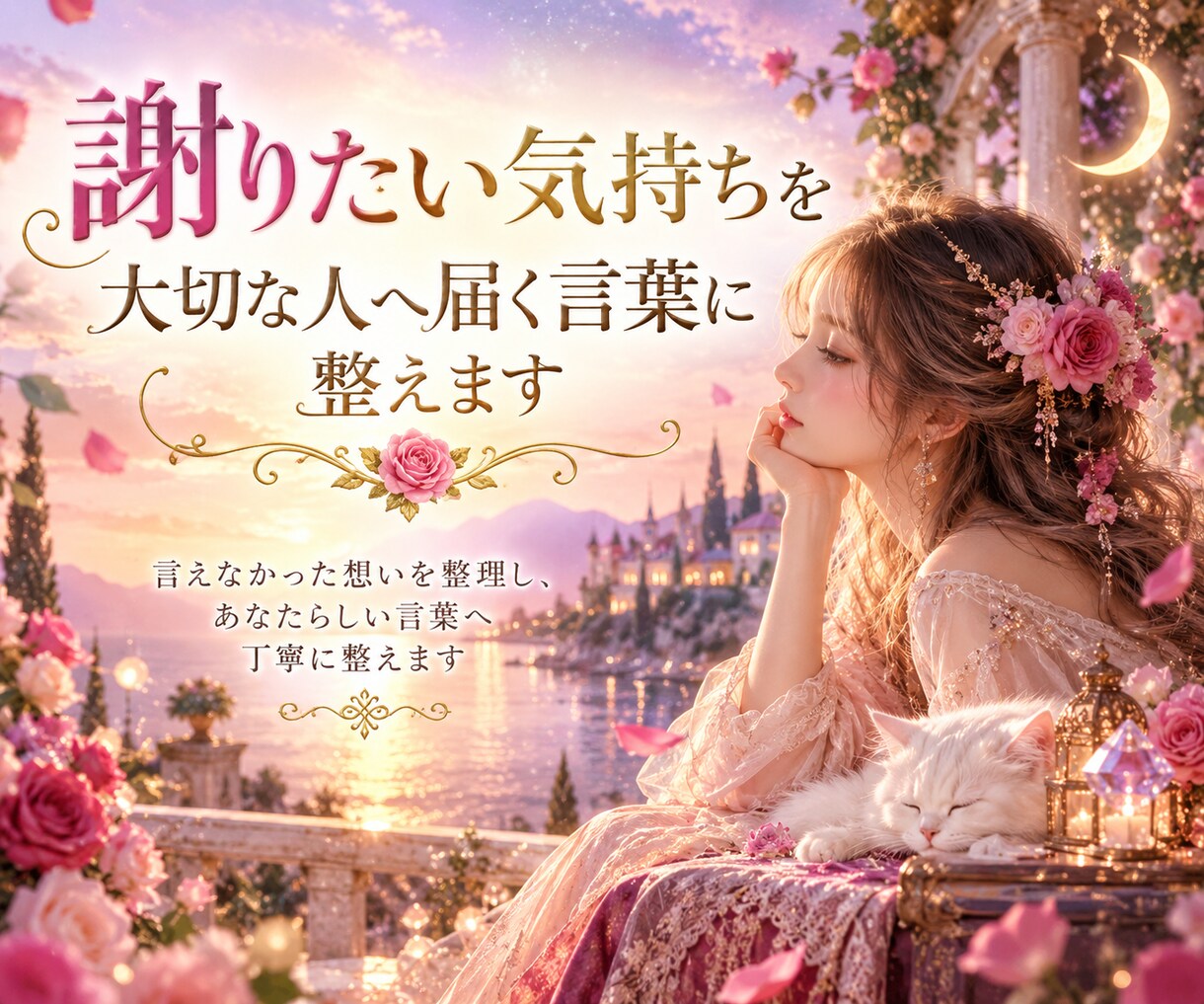 謝りたい気持ちを大切な人へ届く言葉に整えます 言えなかった想いを整理し、あなたらしい言葉へ丁寧に整えます イメージ1