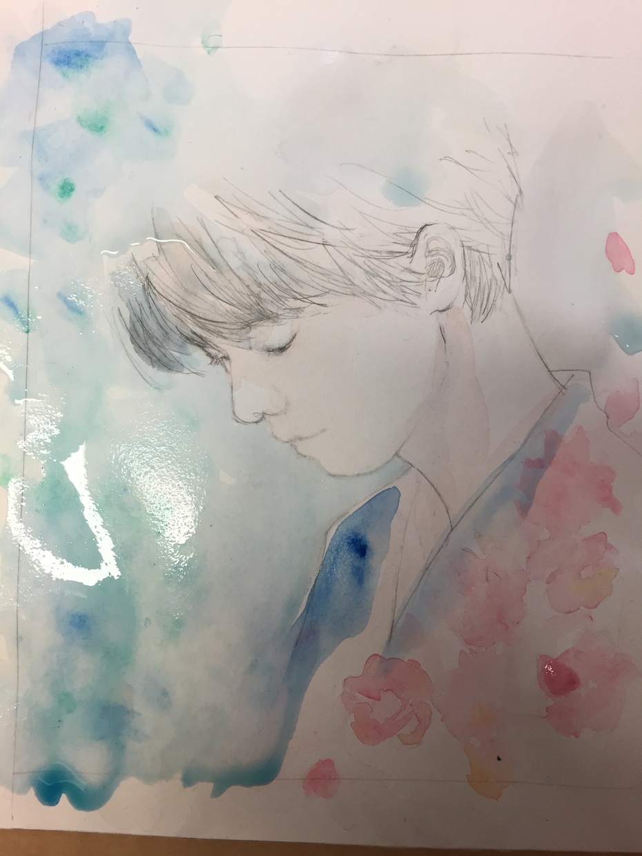 水彩絵の具で似顔絵を描きます お子様の記念日や大切な方への贈り物に イメージ2
