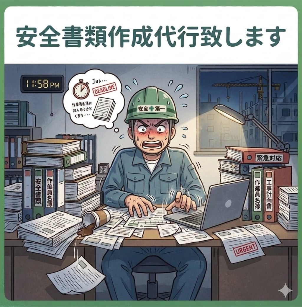 安全書類作成代行致します 安全書類作る時間が取れない！私にお任せください! イメージ1