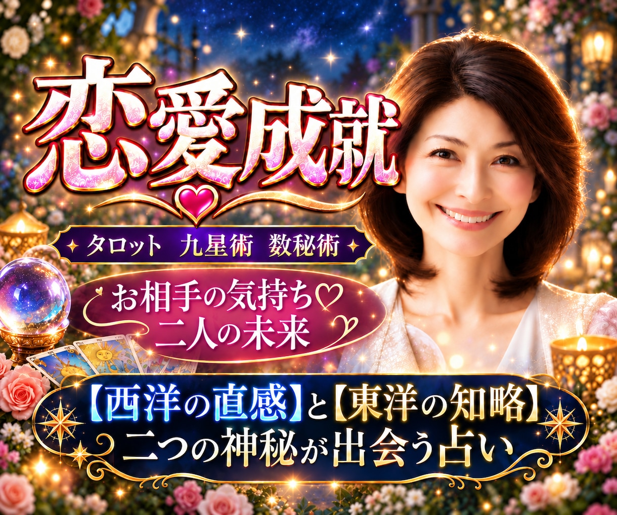 叶えたい恋＊タロットと九星術＊未来の道を照らします 深めたい関係／復縁／複雑／遠距離／結婚／出会い／何でもOK！ イメージ2