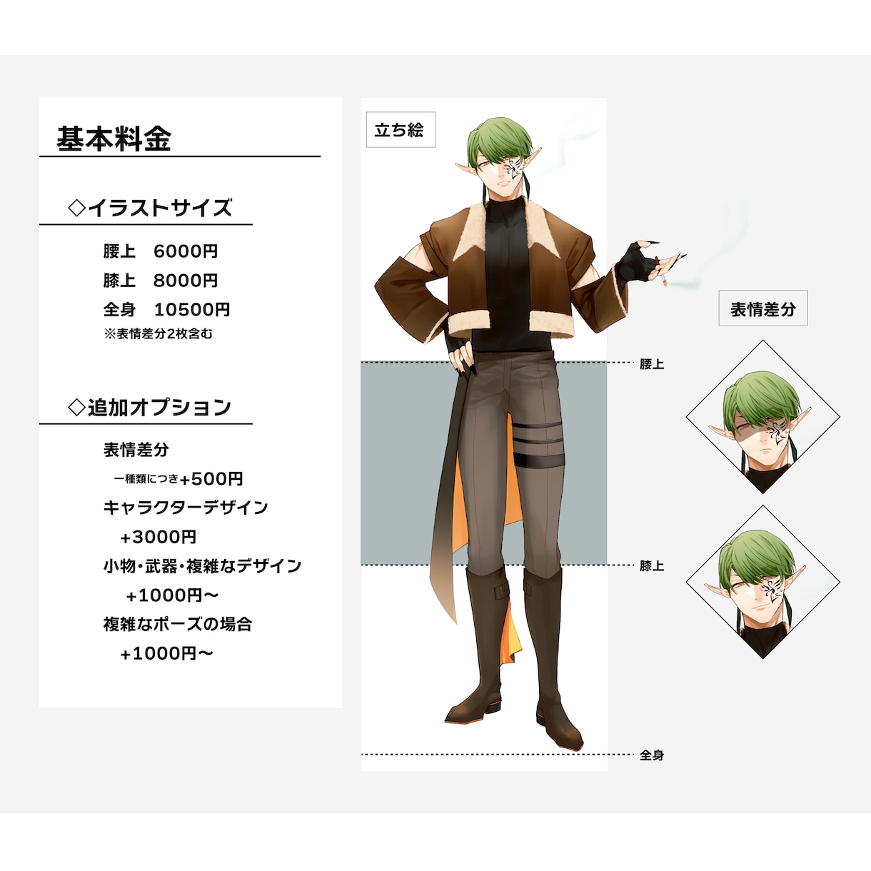 ゲーム・TRPG・動画の立ち絵をお描きします 格好いい男性ならお任せください！ イメージ2