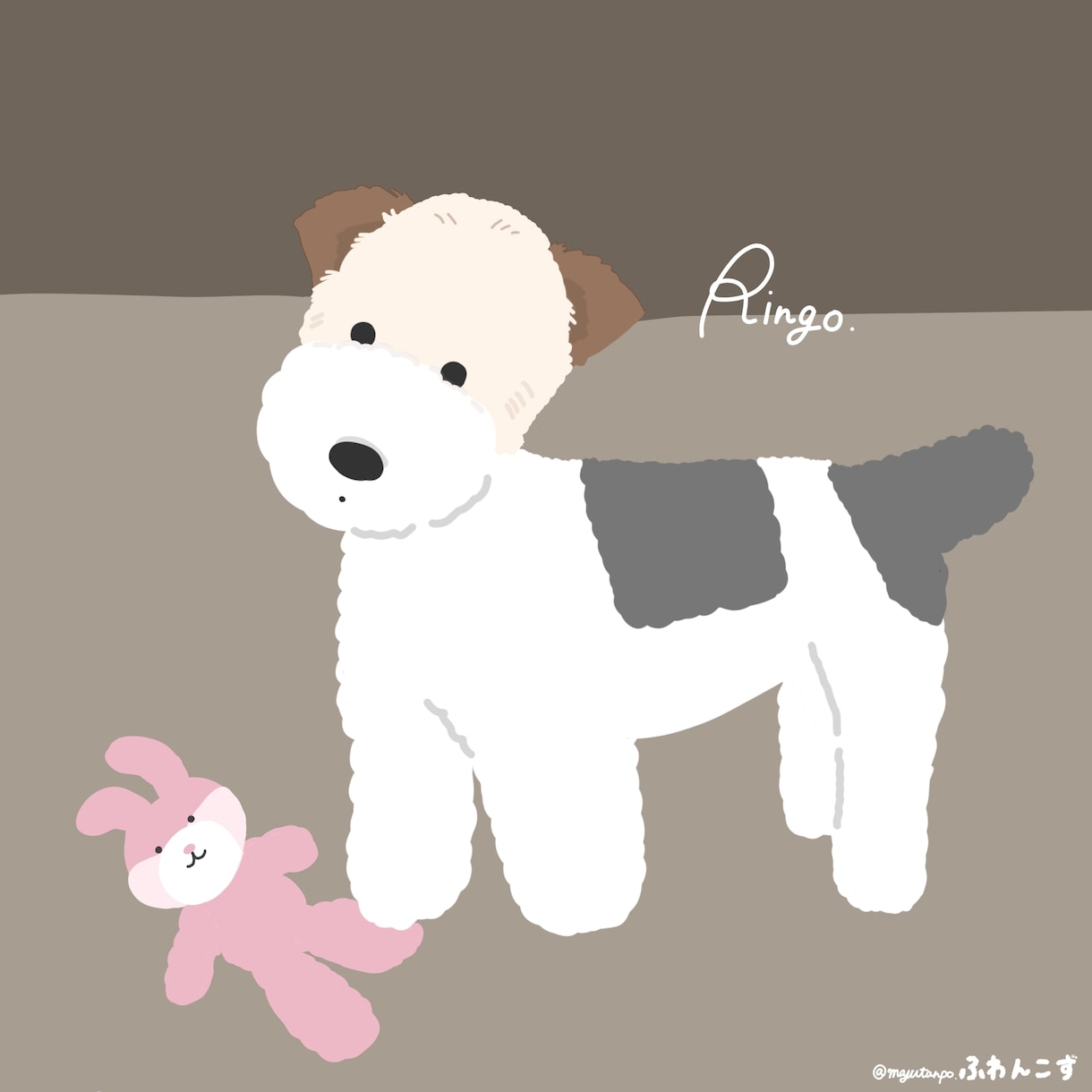 可愛いわんちゃんのイラスト作成します シンプルで落ち着いた色合いのイラストになります。 イメージ1