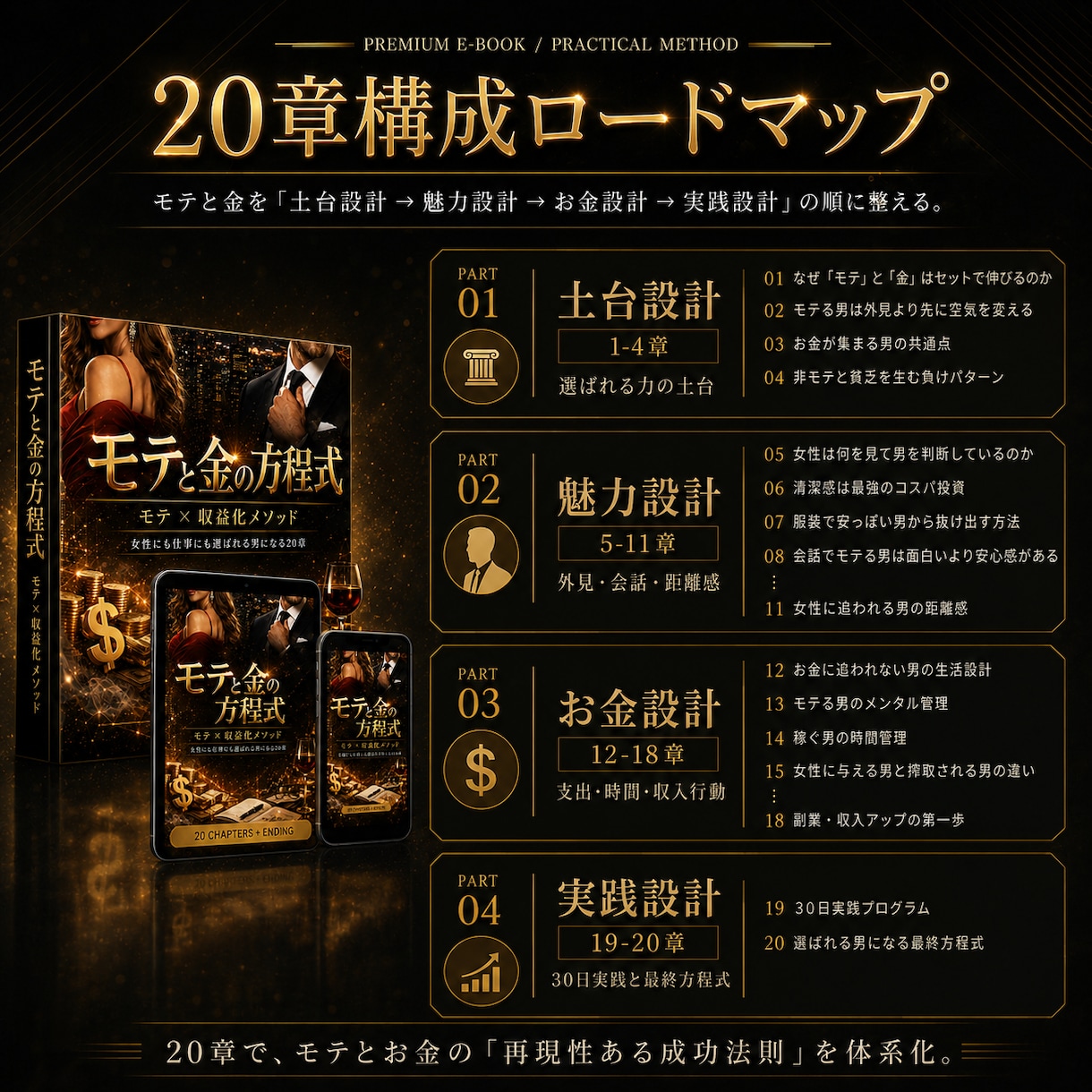 モテと金の方程式選ばれる男の30日実践講座教えます モテと収入を同時に伸ばす自己改革メソッド イメージ2