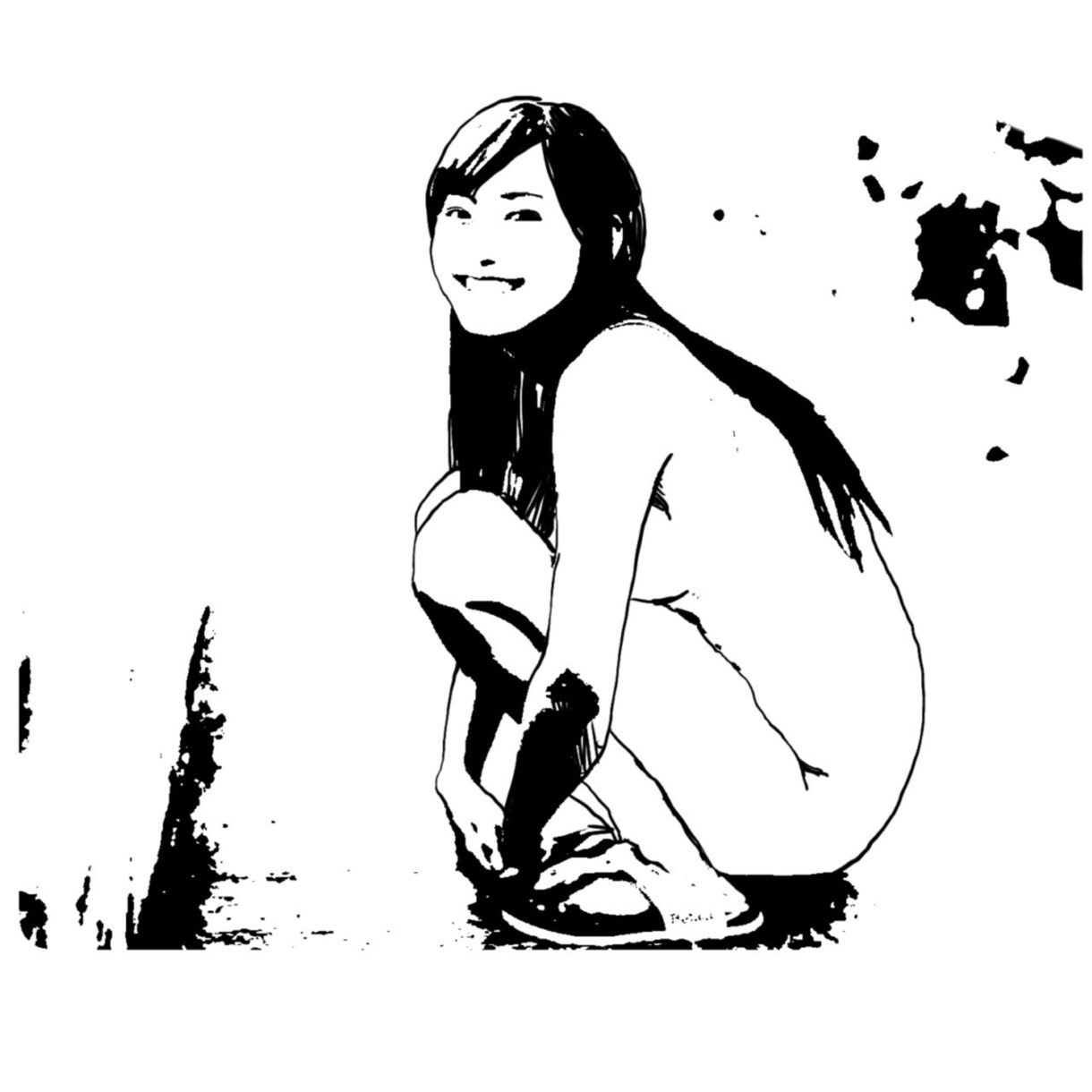 美少女を描きます 白黒(モノクロ)を基調とした絵を得意とします。 イメージ3
