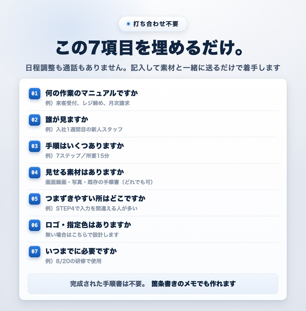 業務マニュアル動画・動画SOPを制作します 手順が変わっても作り直し不要｜打ち合わせなし・テキスト完結 イメージ3