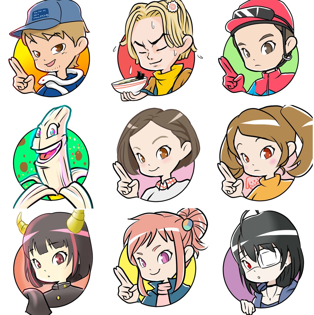 まる枠からちょっぴり飛び出す可愛いアイコン描きます ＳＮＳで注目される！最強オリジナルアイコン！ イメージ6