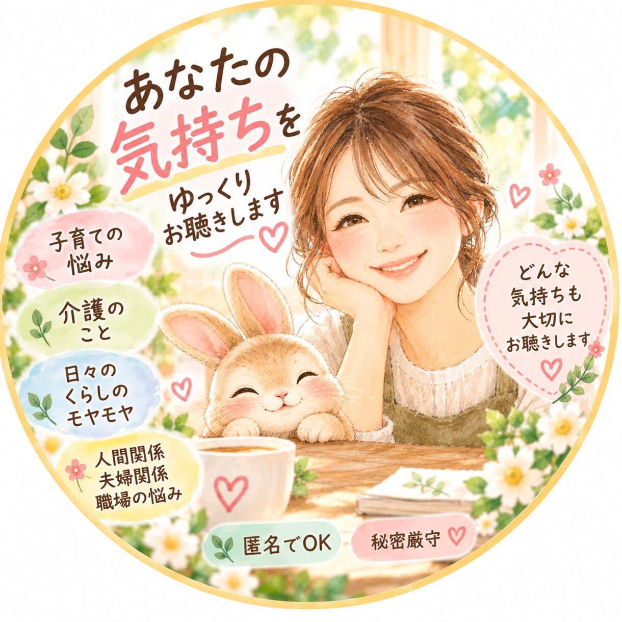 心に寄り添う、あたたかな対話を大切します 今日もおつかれさま少しだけお話しませんか？ イメージ1