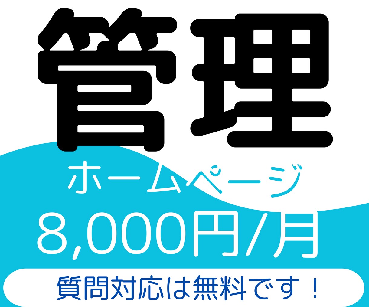 超簡易版！継続してホームページの管理を行います 質問対応はプランに含まれています！ イメージ1