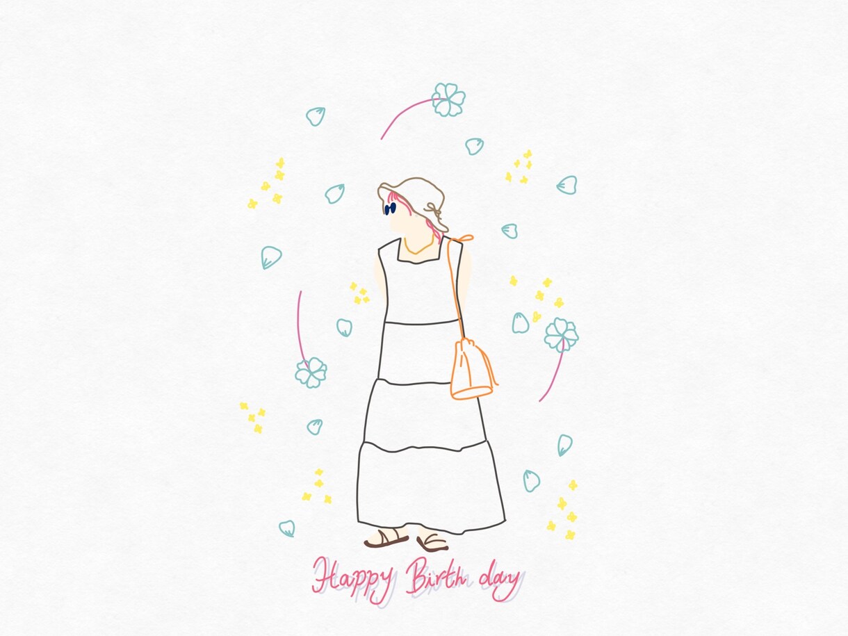 プレゼントイラスト描きます ゆるっとオシャレな線画イラスト イメージ3