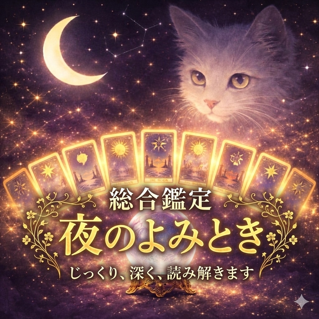 じっくり夜のよみとき☆複雑な悩みを丁寧に鑑定します 複雑な状況･難しい悩みも、白猫と星がじっくりと向き合います。 イメージ1