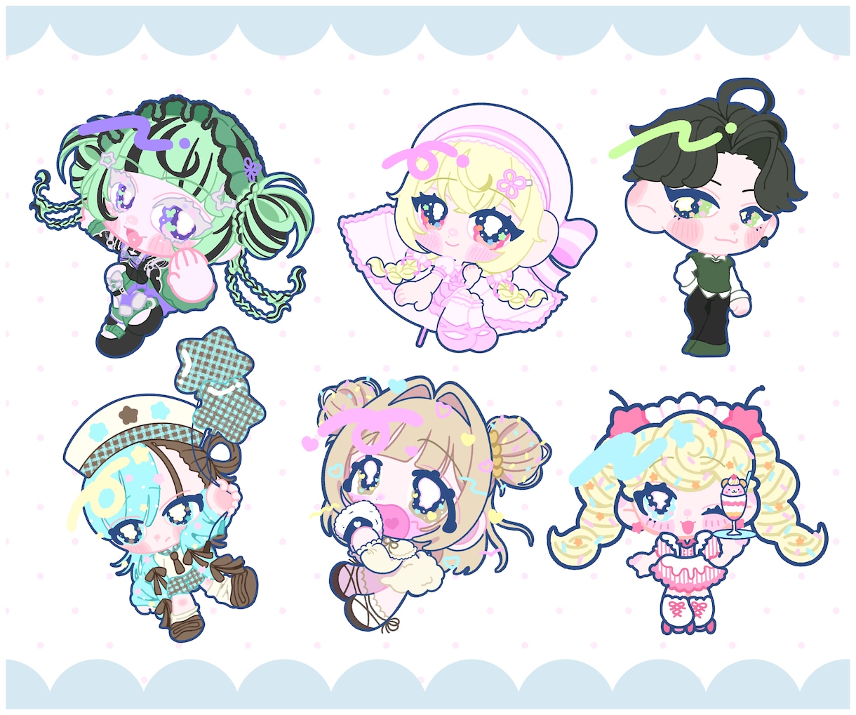 ポップでかわいいミニキャラ制作します 商用利用OK◎アイコン・配信・グッズにも対応可能！ イメージ9