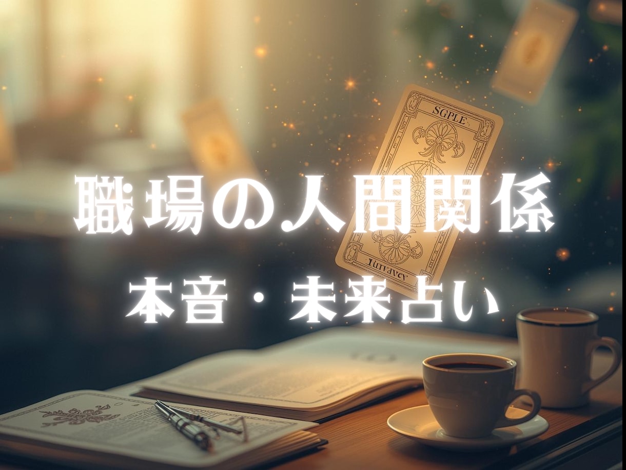 職場の人間関係、本音と未来を占います 職場の人間関係に悩むあなたへ。本心を優しく解き明かします。 イメージ1