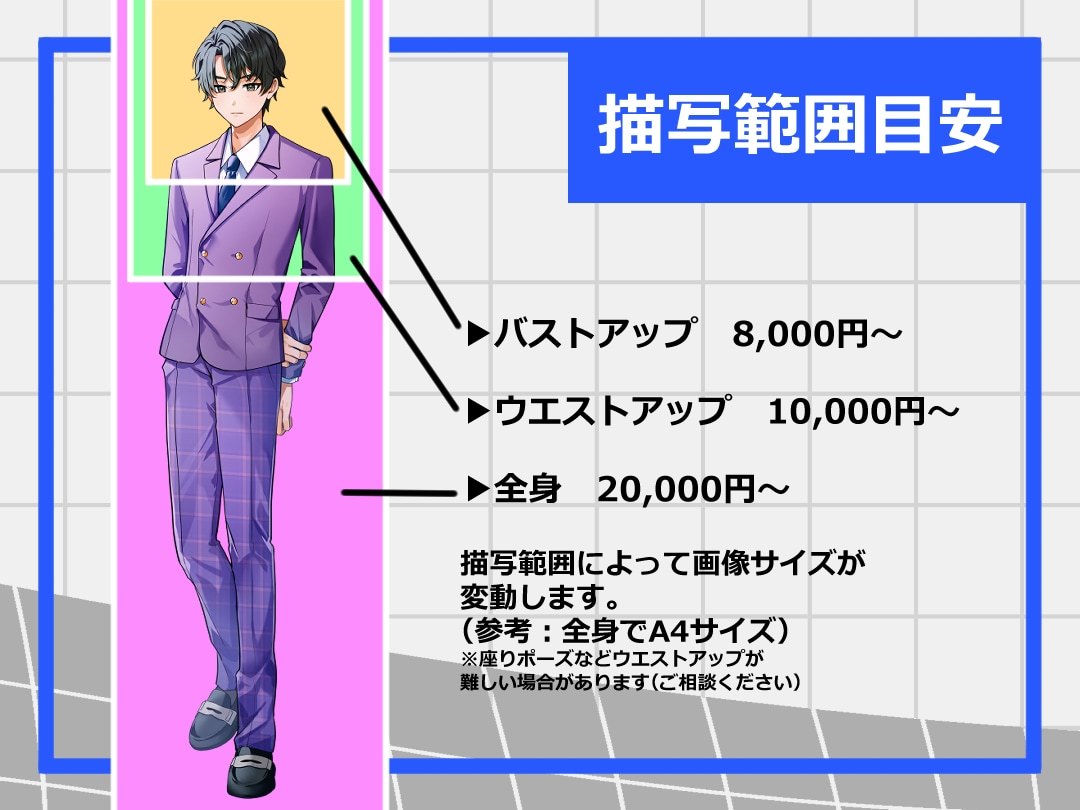 キャラクター立ち絵制作します TRPGや歌動画に最適です！短納期可能 イメージ2