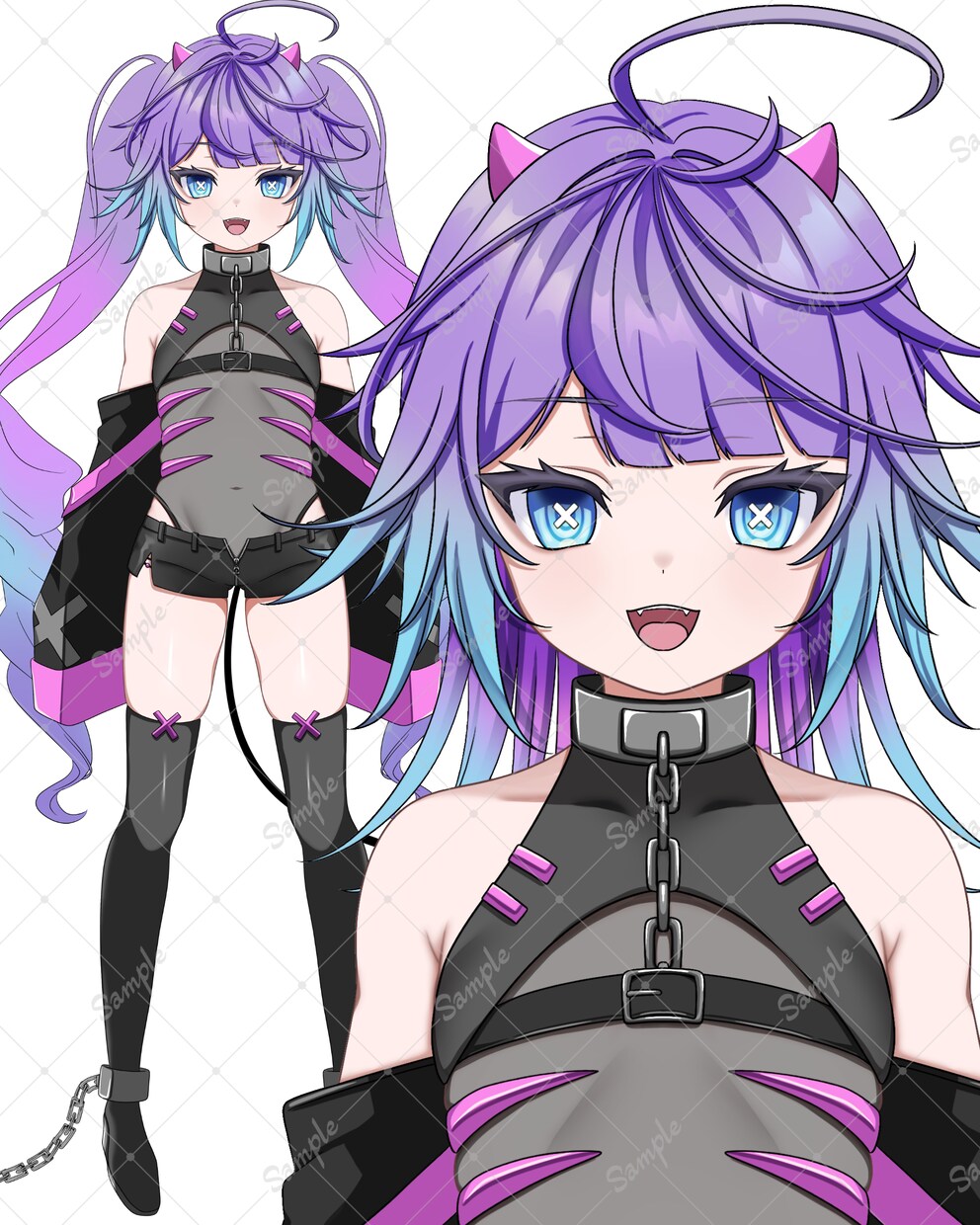 キャラデザからモデリングまでお受けいたします Vtuber用のキャラデザからモデリングまですべて承ります！ イメージ3