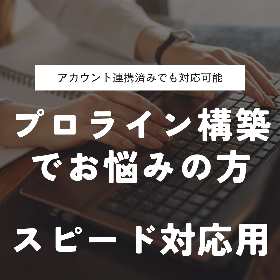 スピード対応！公式LINEステップ作成します プロラインで配信ステップスピード構築用 イメージ1