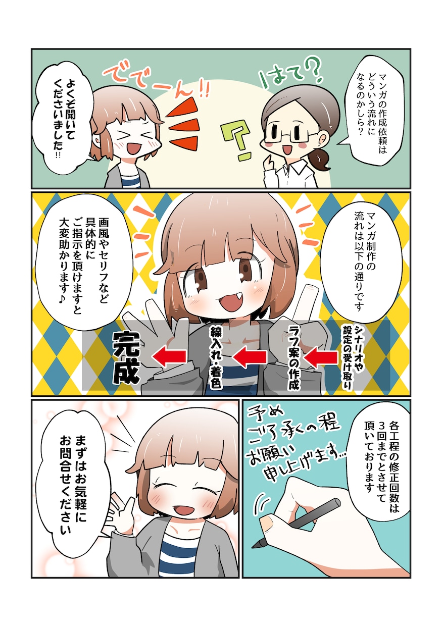 4コマやショートマンガ描きます SNS用・商品PR・思い出・結婚式用など何でも承ります イメージ2