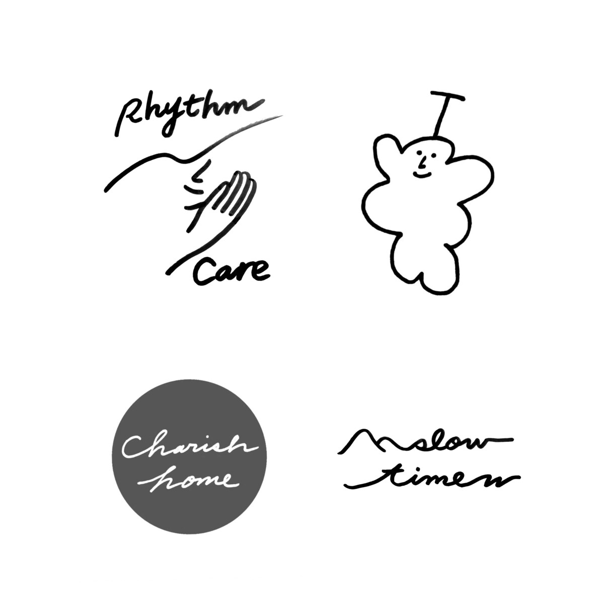 モノトーンロゴを制作します シンプルな手描きモノトーンロゴを作成いたします。 イメージ1