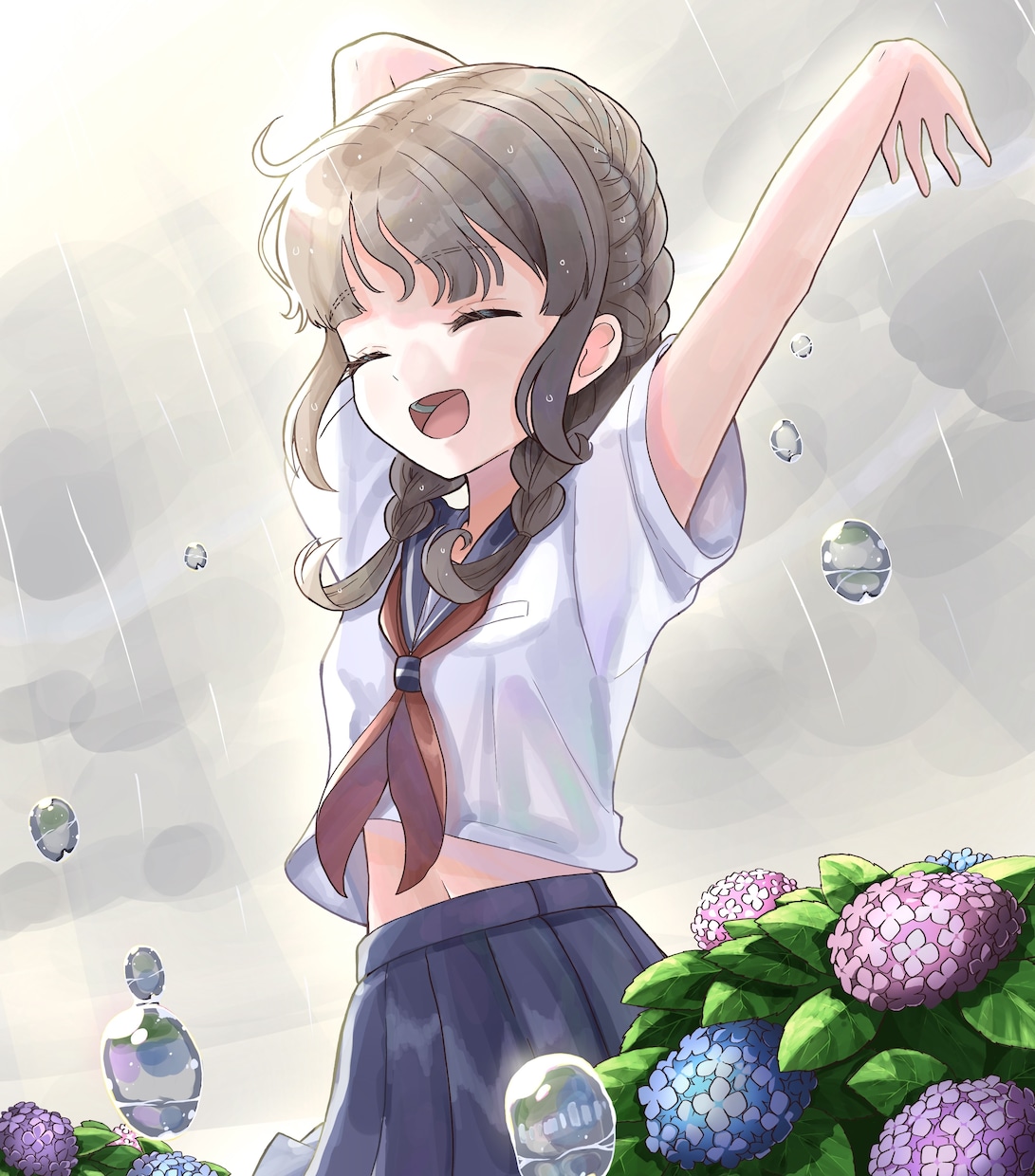 歌ってみたや動画用のイラストを描きます 水彩のような優しいタッチの動画イラストを描きます！ イメージ4
