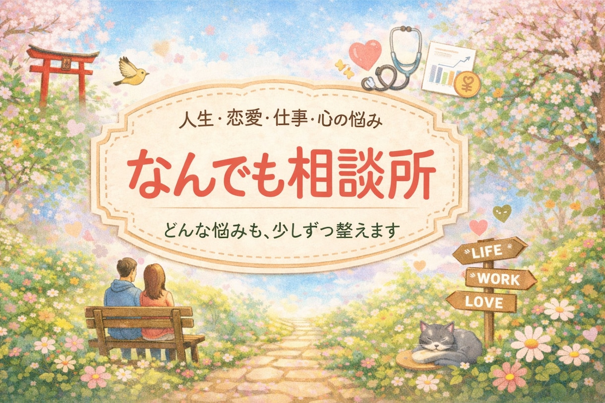 人生・医療・恋愛・経営までなんでも相談受けます ひとりで抱えなくて大丈夫。ここで一緒に整えましょう イメージ1