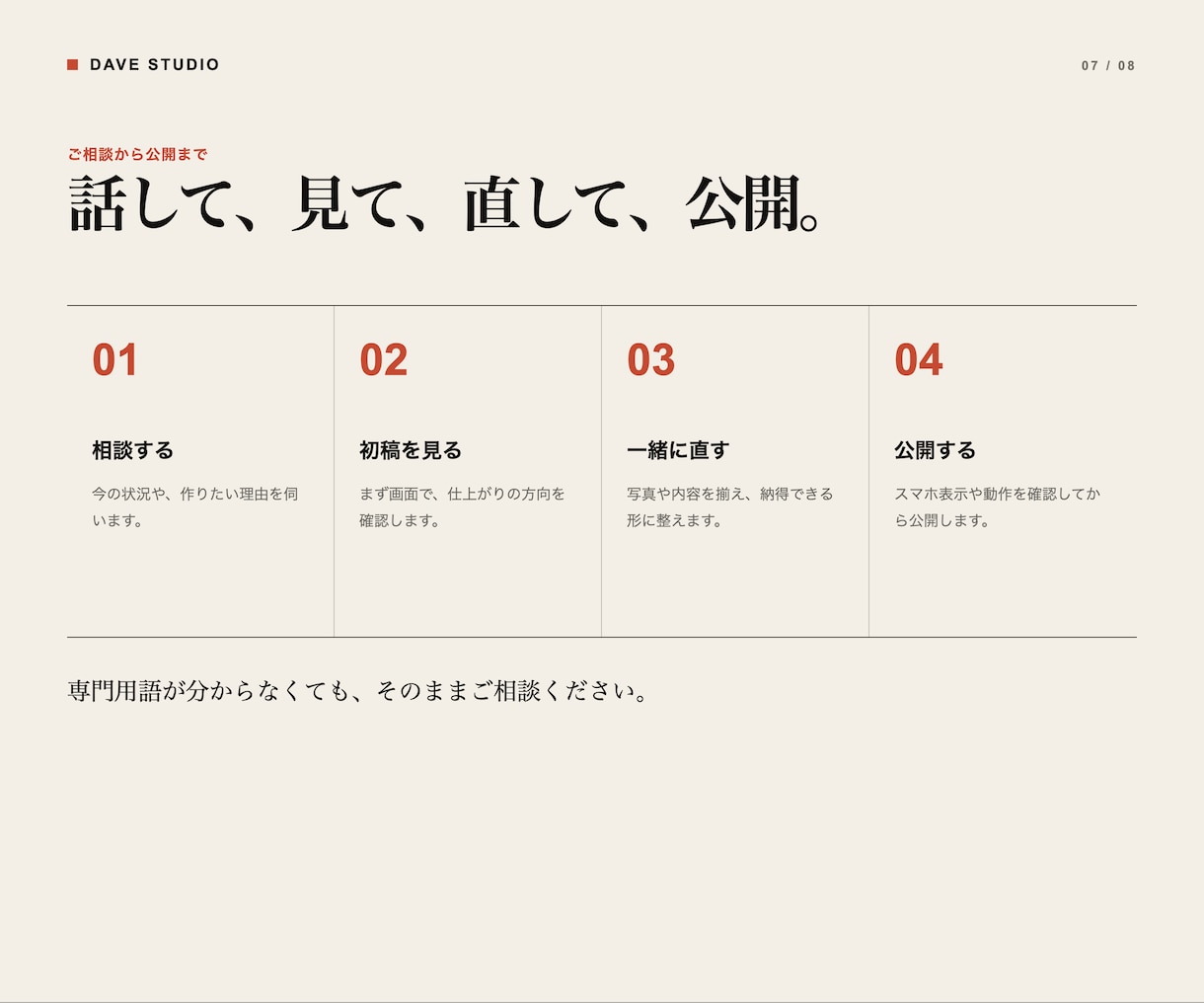事業の魅力が伝わるホームページを制作します 初稿1営業日目安｜文章整理から公開までおまかせ イメージ8