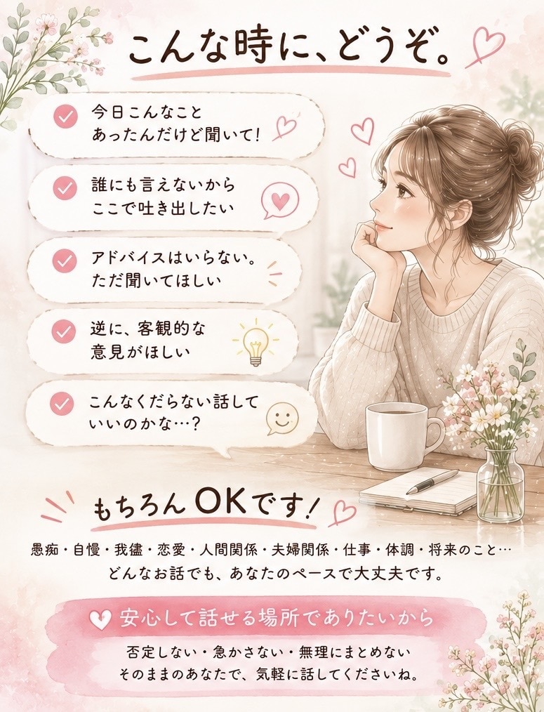 話すことで得られるものを探します AIでは物足りない！そんな方へ！出品記念オプション中 イメージ2