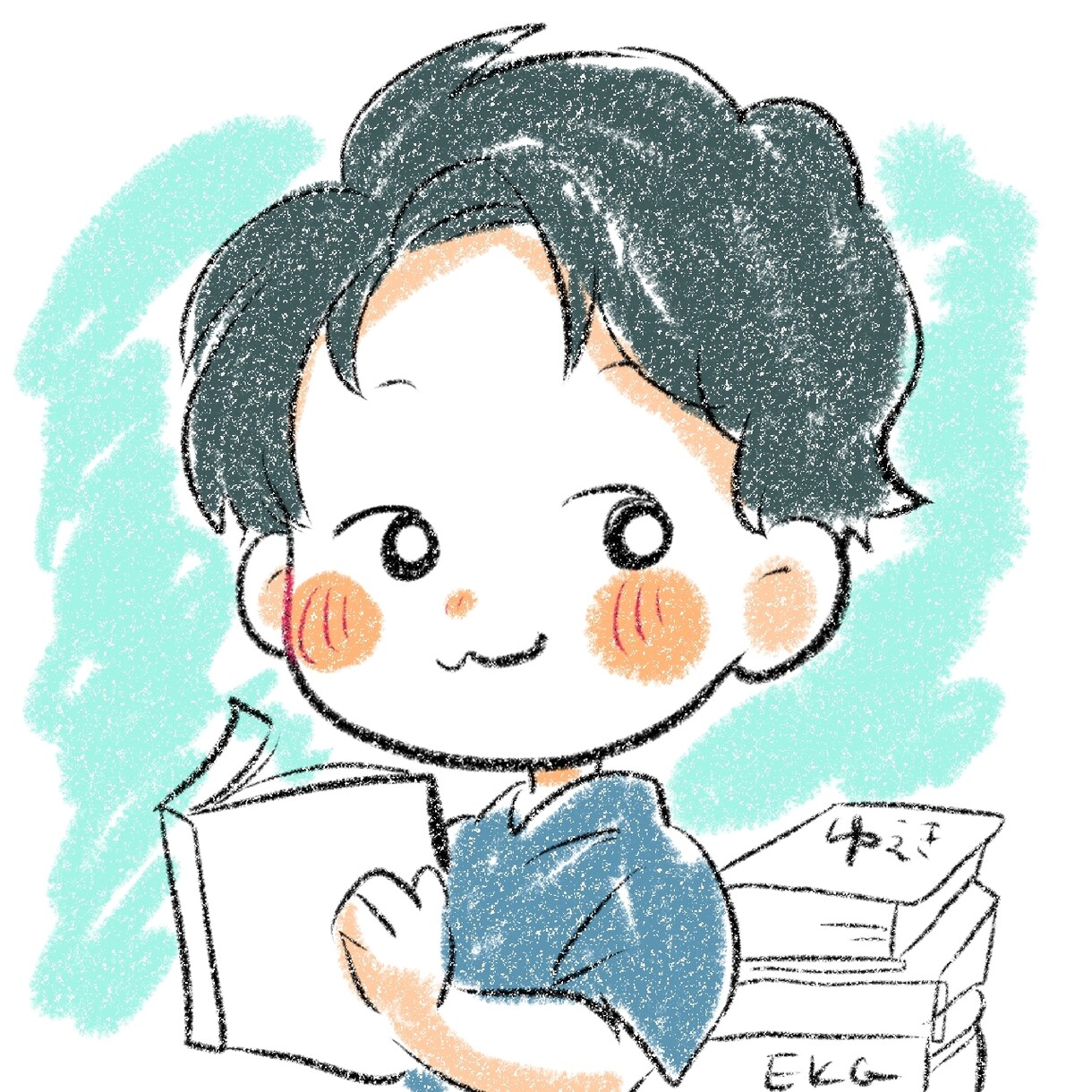 絵本みたいなゆるふわアイコンを描きます ゆるくてふわふわなあたたかいイメージのアイコンを描きます！ イメージ4