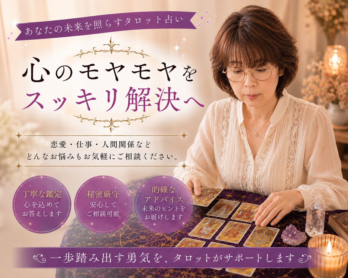 あなたの心に寄り添い鑑定します カードからの優しいメッセージをお届けします イメージ1